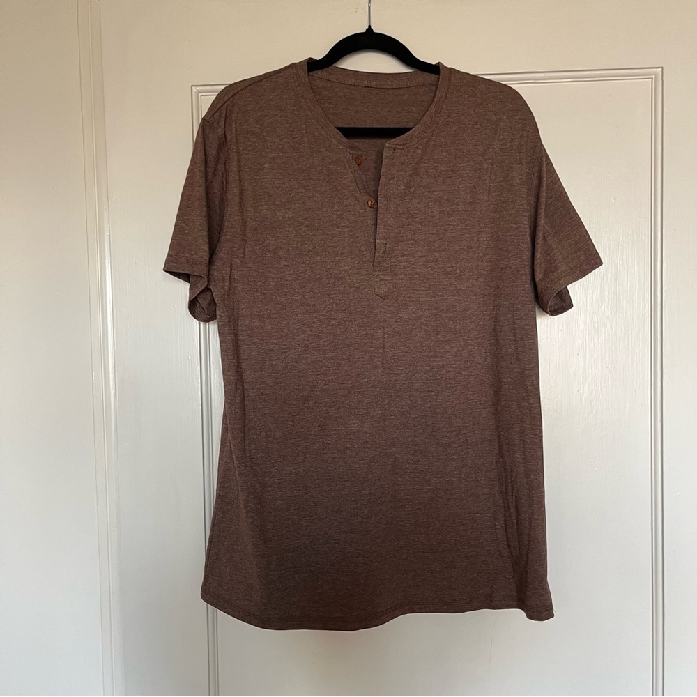 Soft brown henley t-shirt